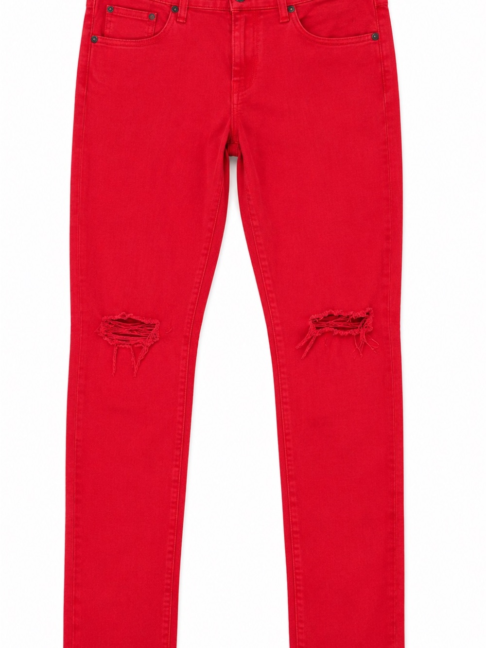 rag & bone Women's Straight Leg Jeans in Red